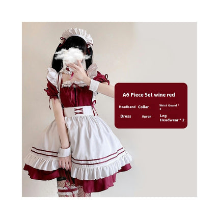 Anime Cosplay Maid Outfit Dress Cute Halloween Makeup Cosplay Costume for Girls Women