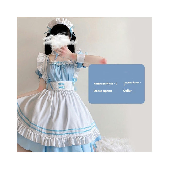 Anime Cosplay Maid Outfit Dress Cute Halloween Makeup Cosplay Costume for Girls Women