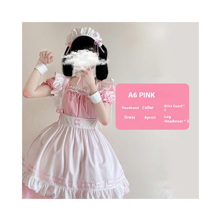 Anime Cosplay Maid Outfit Dress Cute Halloween Makeup Cosplay Costume for Girls Women