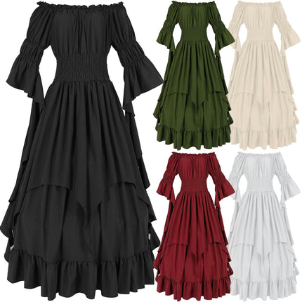 Women's Gothic Witch Dress Medieval Renaissance Costume Victorian Dress