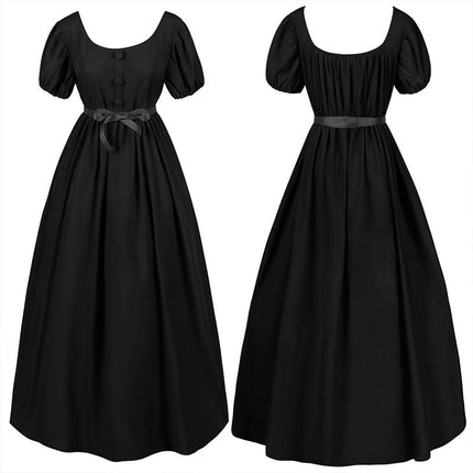 Women's Vintage Regency Dress High Waist Ball Dress Victorian Tea Dress Stage Costume