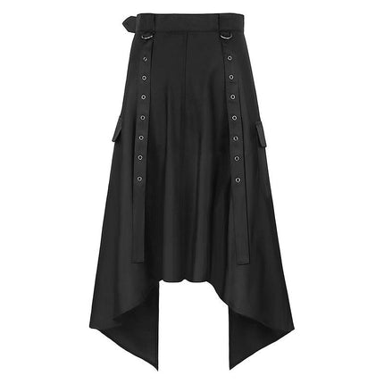 Women's Punk Daily Half Skirt Woven Fabric Adjustable Streetwear Hip Hop Personality Skirt