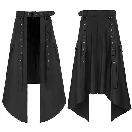 Women's Punk Daily Half Skirt Woven Fabric Adjustable Streetwear Hip Hop Personality Skirt