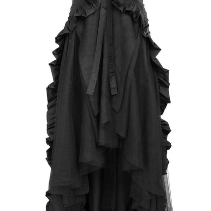 Women's Steampunk Gothic Wrap Dress Victorian Ruffle Pirate Skirt