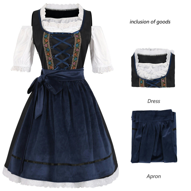 Halloween Carnival Costume Oktoberfest Costume Split Size Vest Set Bavarian Women's Costume