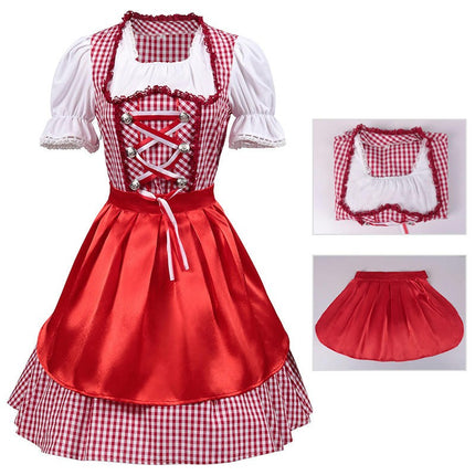 Halloween Carnival Costume Oktoberfest Costume Split Size Suspenders Pants Set Bavarian Women's Costume