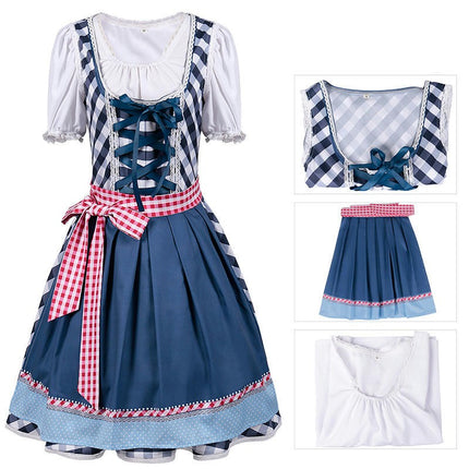 Halloween Carnival Costume Oktoberfest Costume Split Size Suspenders Pants Set Bavarian Women's Costume