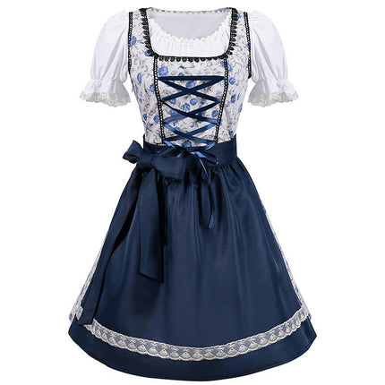 Halloween Carnival Costume Oktoberfest Costume Split Size Suspenders Pants Set Bavarian Women's Costume