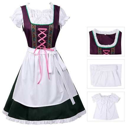 Halloween Carnival Costume Oktoberfest Costume Split Size Suspenders Pants Set Bavarian Women's Costume