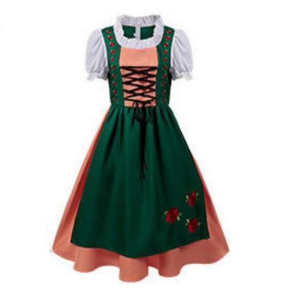 Halloween Carnival Costume Oktoberfest Costume Split Size Suspenders Pants Set Bavarian Women's Costume