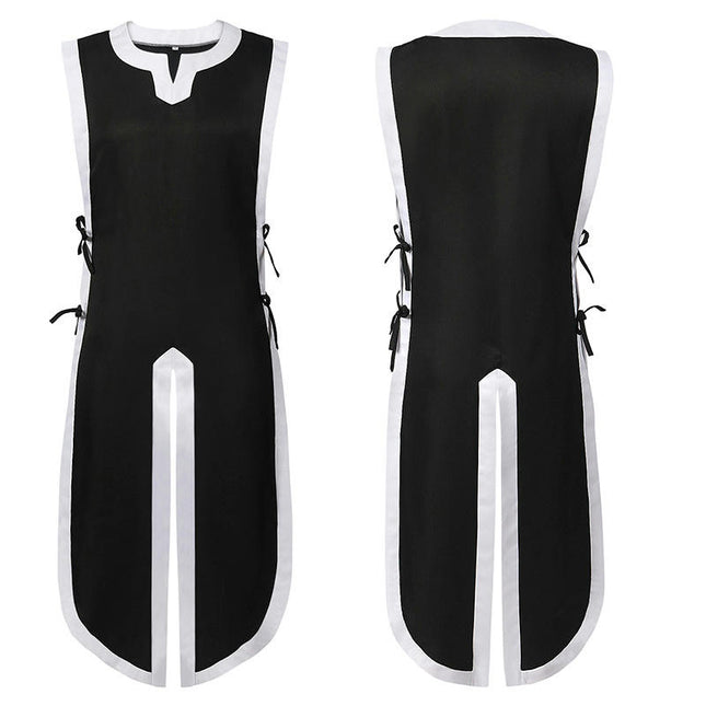 Men's Gothic Robe Vest Medieval Court Costume Jacquard Waistcoat Victorian Suit Vest