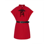 red (excluding belt)