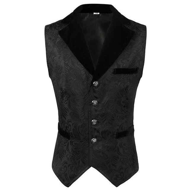 Mens Victorian Outerwear Suit Vest Steampunk Gothic Jacket Waistcoat