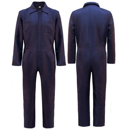 Mens Horror Killer Costume Props Cosplay Navy Coveralls Halloween Jumpsuit Outfits