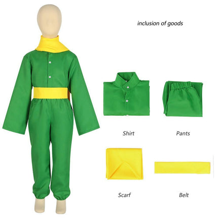 The Little Prince Cos Costume Suit Adult/Children Stage Performance Costume Tops Pants Scarf Belt Suit