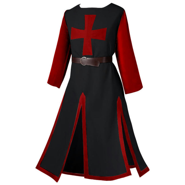 Halloween Knights Templar Medieval Robe Costume Prom Party Stage Performance Costume