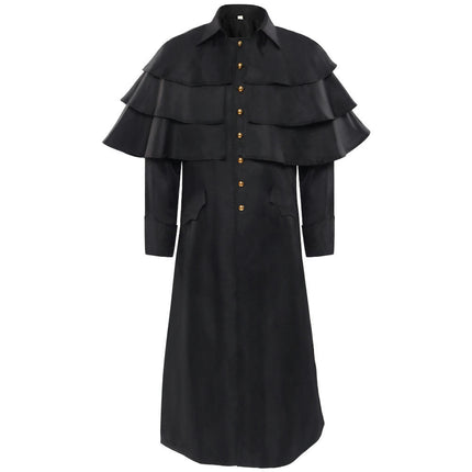 Medieval Monk Costume Priest Cloak Halloween Steampunk Robe Role Play Costumes