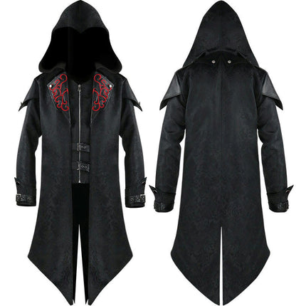 Men's and women's Long Section Halloween Swallowtail Monk Clothes Monk Robe Witch Clothes Cloak