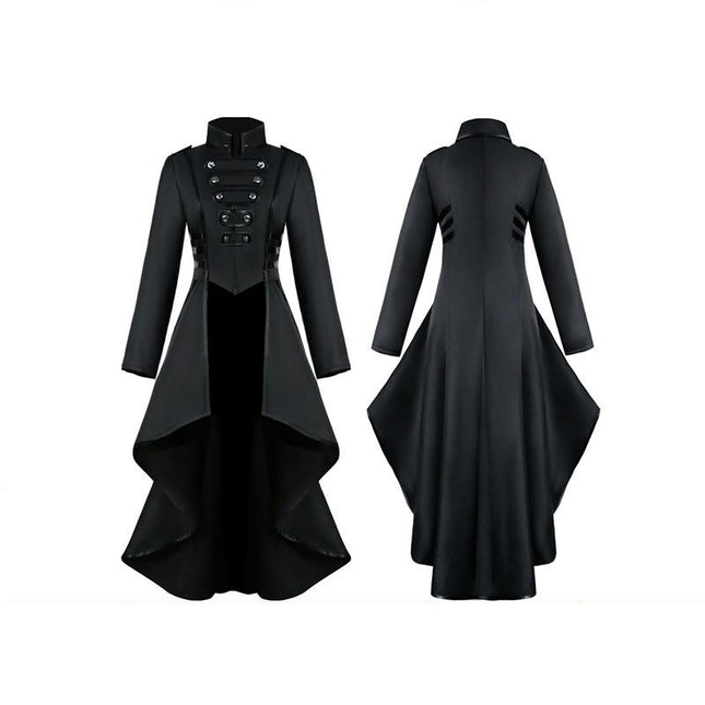 Men's and women's Long Section Halloween Swallowtail Monk Clothes Monk Robe Witch Clothes Cloak 2