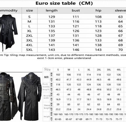 Mens Halloween Gothic fall and winter Europe and the United States Halloween COS clothing jacket