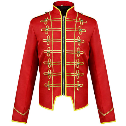 Steampunk Military Drummer Parade Jacket Emo Punk Men's Jackets Gothic Clothing