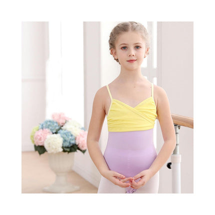 Toddler Halter Colorblocked Ballet Leotard-Girls Ballet Halter Dance Formal Wear