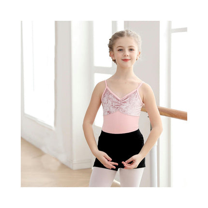 Girls Suspender Bodysuit Children's Ballet Dance Costume with Removable Tutu