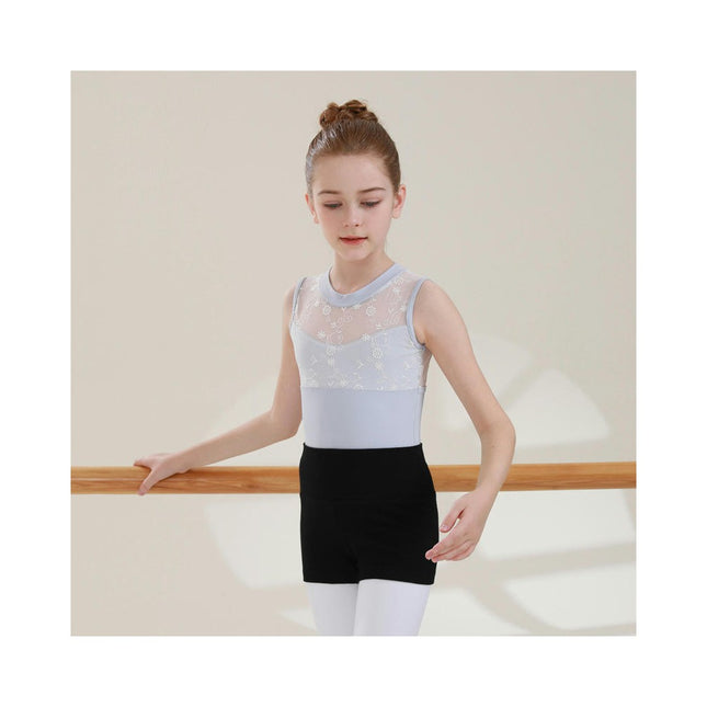 Girls Mesh Spell Embroidery Sleeveless Toddler Dancewear Barre Latin Gymnastics Wear 1