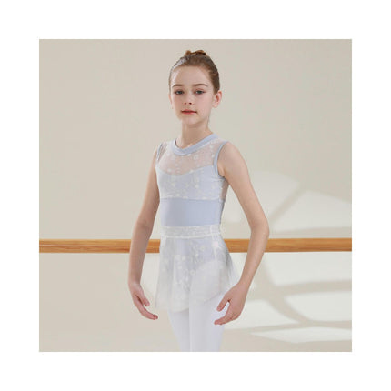 Girls Mesh Spell Embroidery Sleeveless Toddler Dancewear Barre Latin Gymnastics Wear