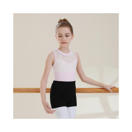 Girls Mesh Spell Embroidery Sleeveless Toddler Dancewear Barre Latin Gymnastics Wear