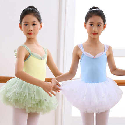 Girls Dancewear Halter Clothes Children Ballet Formal Wear Toddler Performance Saree