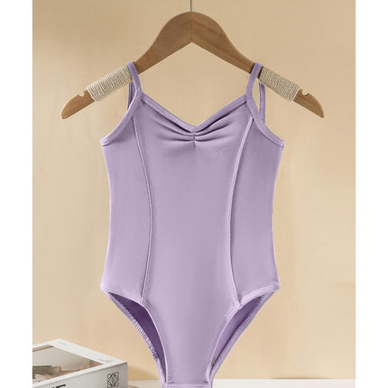 Girls Big Kids Classic V Neck Dance Strap Leotard for Ballet Gymnastics