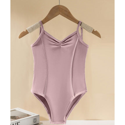 Girls Big Kids Classic V Neck Dance Strap Leotard for Ballet Gymnastics