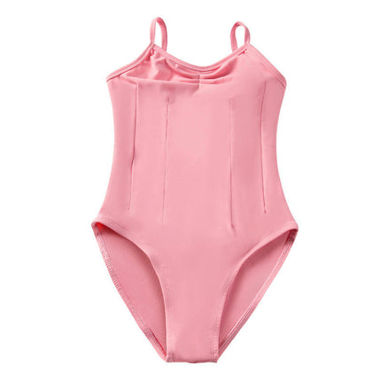 Children's  Classic V-neck Dance Camisole Leotard with Adjustable Straps for Ballet Gymnastics