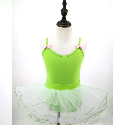 Children's Ballet Leotard with Detachable Straps and Tulle Princess Skirt