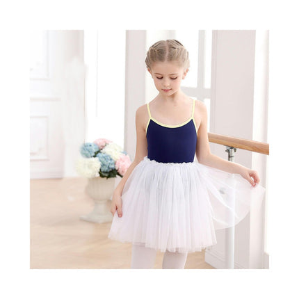 Big Girls' Classics Camisole Leotard Teardrop Petal Back Detachable Tulle Skirt