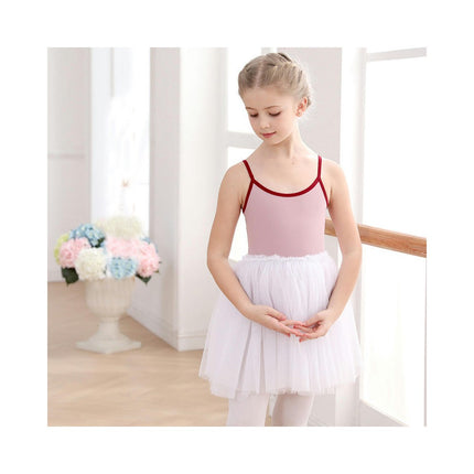 Big Girls' Classics Camisole Leotard Teardrop Petal Back Detachable Tulle Skirt