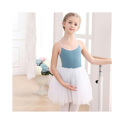 Big Girls' Classics Camisole Leotard Teardrop Petal Back Detachable Tulle Skirt