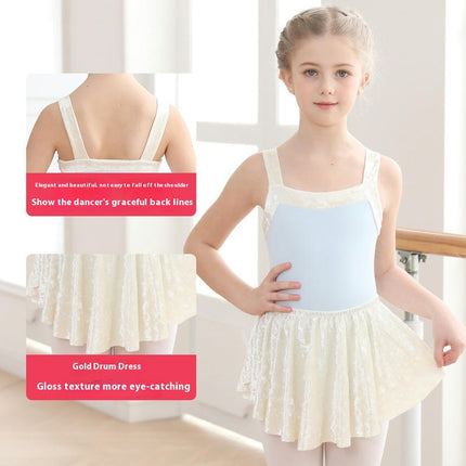 Suspender Grade Examination Dance Clothes Practice Clothes Children's Ballet Suspender Body Clothes