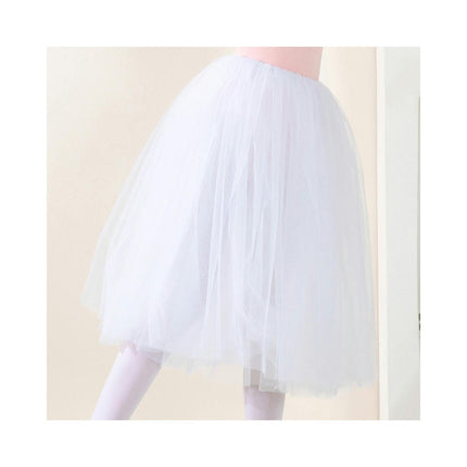 Girls High Elastic Nylon Ballet Dance Dress Cute Tutu Skirted Leotard Long Sleeve