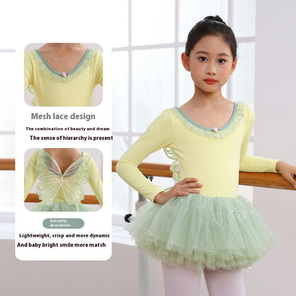 Ballet Tutu Leotards Toddler Girls Long Sleeve Sequins Skirt Dance Ballerina Outfit