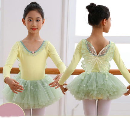 Ballet Tutu Leotards Toddler Girls Long Sleeve Sequins Skirt Dance Ballerina Outfit