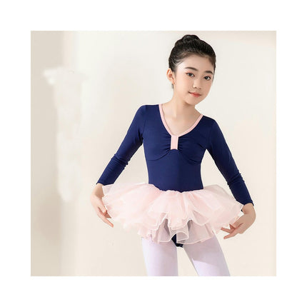 Long Sleeve Dance Ballet Tutu Leotard Ballerina Outfit for Girls Toddler