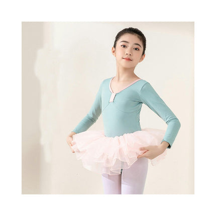 Long Sleeve Dance Ballet Tutu Leotard Ballerina Outfit for Girls Toddler