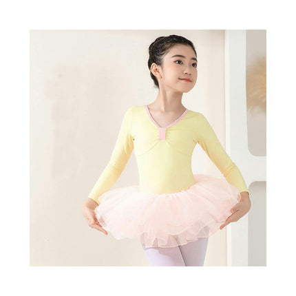 Long Sleeve Dance Ballet Tutu Leotard Ballerina Outfit for Girls Toddler