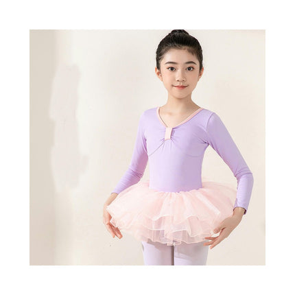 Long Sleeve Dance Ballet Tutu Leotard Ballerina Outfit for Girls Toddler