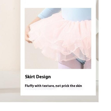 Long Sleeve Dance Ballet Tutu Leotard Ballerina Outfit for Girls Toddler