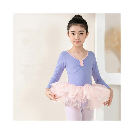 Long Sleeve Dance Ballet Tutu Leotard Ballerina Outfit for Girls Toddler