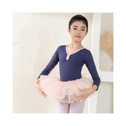 Long Sleeve Dance Ballet Tutu Leotard Ballerina Outfit for Girls Toddler