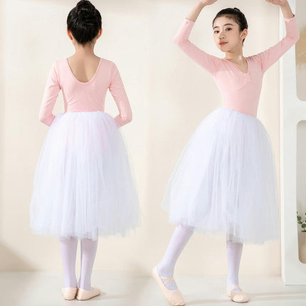 Long Sleeve Dance Ballet Tutu Leotard Ballerina Outfit for Girls Toddler